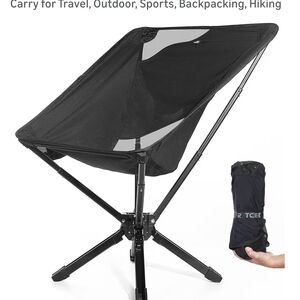 Tcek Adjustable Portable Camping Chair RiseLite Lightweight Compact Folding Chai